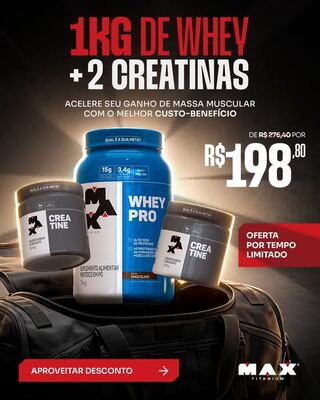 Anúncio da Max Titanium
